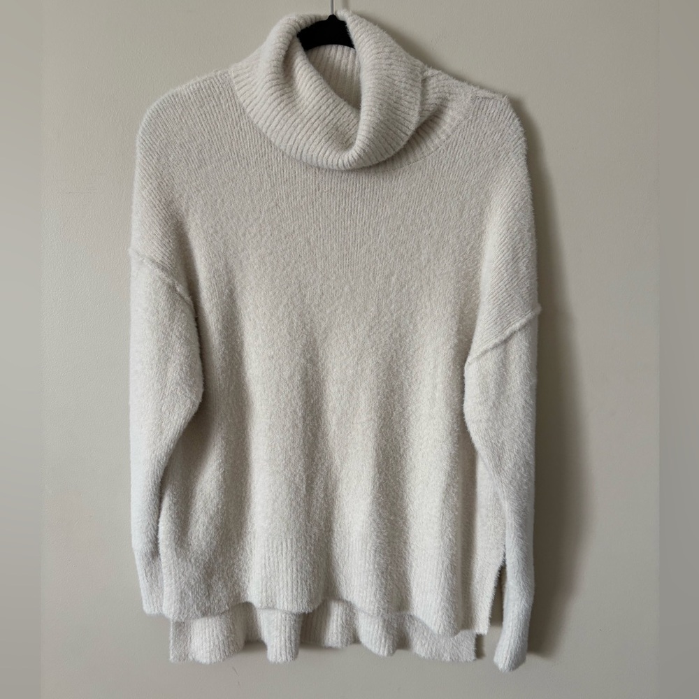 Aerie Buttercream Soft Oversized Pullover Turtleneck Sweater SzXs Fits S-M